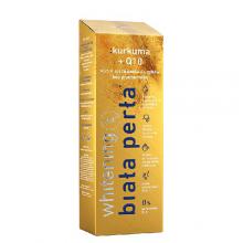 Zdjęcie produktu - BIAŁA PERŁA WHITENING Kurkuma + Q10 Pasta do zębów bez przebarwień, 75ml