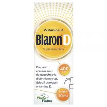 Zdjęcie produktu - Biaron D krople 400 j.m., 10 ml