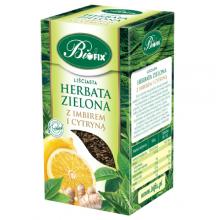 Zdjęcie produktu - BiFix Herbata zielona liściasta z imbirem i cytryną, 100g