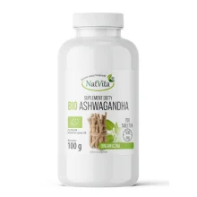 Zdjęcie produktu - NatVita Bio Ashwagandha 500 mg, 200 tabl.
