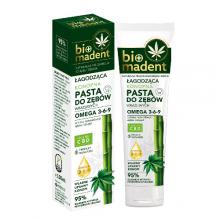 Zdjęcie produktu - Bio Madent Łagodząca konopna pasta do zęb&oacute;w wrażliwych CBD omega 3-6-9, 100ml