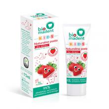 Zdjęcie produktu - BIO MADENT Naturalna pasta do zęb&oacute;w dla dzieci 3+ TRUSKAWKA, 75ml