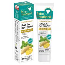 Zdjęcie produktu - BIO MADENT Odświeżająca pasta do zęb&oacute;w IMBIR+MIĘTA, 100ml