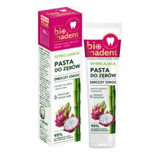 Zdjęcie produktu - BIO MADENT Wybielająca pasta do zęb&oacute;w Smoczy Owoc z węglem drzewnym z bambusa, 100ml