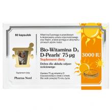Zdjęcie produktu - Bio-Witamina D3 D-Pearls 75 mcg, 80 kaps.