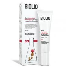 Zdjęcie produktu - Bioliq 65+ Krem intensywnie odbudowujący do sk&oacute;ry oczu, ust, szyi i dekoltu, 15 ml
