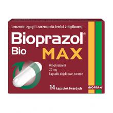 Zdjęcie produktu - Bioprazol Bio Max 20 mg, 14 kapsułek twardych - leczenie zgagi i zarzucania treści żołądkowej