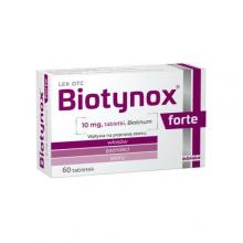 Zdjęcie produktu - Biotynox Forte tabl. 0,01 g, 60 tabl. Lek z biotyną USZKODZONE TEKTUROWE OPAKOWA.