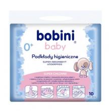 Zdjęcie produktu - BOBINI BABY Podkłady higieniczne dla niemowląt i dzieci Super chłonne, 10 sztuk