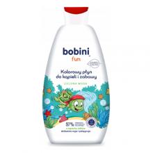 Zdjęcie produktu - BOBINI FUN Kolorowy płyn do kąpieli i zabawy Zielona Woda, 500ml