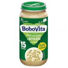 BoboVita Białe warzywa z indykiem w sosie 15m+, 250 g