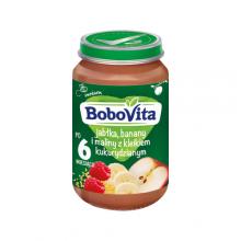 BoboVita Jabłka banany i maliny z kleikiem kukurydzianym po 6 miesiącu, 190 g