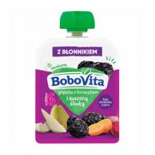 BoboVita Mus gruszka z buraczkiem i suszoną śliwką po 6. miesiącu, 80 g