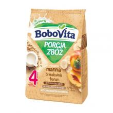 Zdjęcie produktu - BoboVita Porcja zb&oacute;ż Kaszka mleczna manna brzoskwinia-banan po 4 miesiącu, 210 g