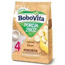 BoboVita Porcja zb&oacute;ż Kaszka mleczna ryżowa banan po 4 miesiącu, 210 g