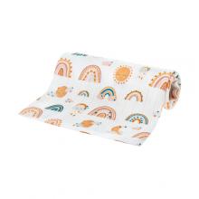 Zdjęcie produktu - BOCIOLAND Pieluszka bambusowa 75X75 Tęcza