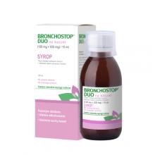 Zdjęcie produktu - BRONCHOSTOP Duo - Lek na kaszel bogaty w wyciąg z tymianku i prawoślazu 120 ml