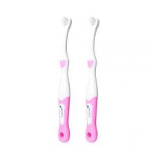 Zdjęcie produktu - BRUSHBABY FirstBrush Szczoteczka do zęb&oacute;w dla dzieci 0-18 miesięcy, 2 szt.