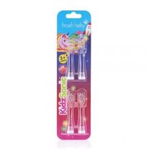 Zdjęcie produktu - BRUSHBABY KidzSonic Końc&oacute;wki wymienne do szczoteczki sonicznej dla dzieci 3+lat, 4 szt.