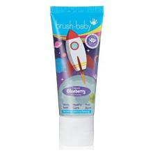 Zdjęcie produktu - BRUSHBABY Pasta do zęb&oacute;w dla dzieci w wieku 3+ lat JAGODOWA, 50ml