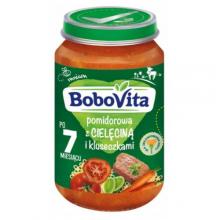 Zdjęcie produktu - BoboVita Pomidorowa z cielęciną i kluseczkami po 7 miesiącu, 190 g
