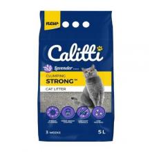 Zdjęcie produktu - Calitti Strong Bentonitowy, mocno zbrylający, lawendowy żwirek dla kota, 5l USZKODZONE OPAKOWANIE FOLIOWE