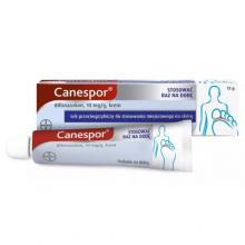 Zdjęcie produktu - Canespor krem, 15g - Lek na grzybicę st&oacute;p, ciała i dłoni 