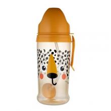 Zdjęcie produktu - Canpol Babies Bidon niekapek z rurką i odważnikiem BabiesBoo gepard, 350 ml