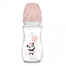 Zdjęcie produktu - CANPOL BABIES Butelka Antykolkowa 3m+ R&oacute;ż panda, 240ml 35/221