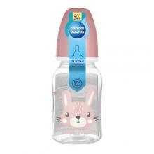 Zdjęcie produktu - Canpol Babies Butelka standardowa wąska Cute Animals r&oacute;żowa 0m+, 120 ml