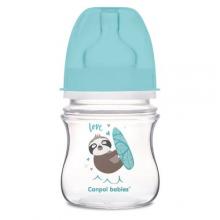 Zdjęcie produktu - CANPOL BABIES Butelka szerokootworowa antykolkowa turkusowy leniwiec- 120ml 35/220