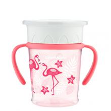 CANPOL BABIES Kubek 360&deg; Jungle koralowy flaming, 270ml 56/504