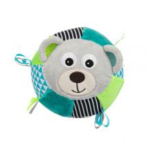 CANPOL BABIES Pluszowa piłka sensoryczna z dzwoneczkiem Bears szara 68/074
