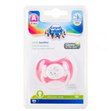 CANPOL BABIES Smoczek kauczukowy okrągły 0-6 m Bunny&Company r&oacute;żowy kr&oacute;lik 23/277