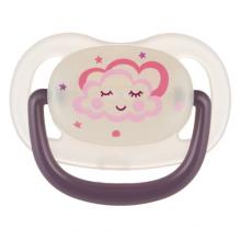 Zdjęcie produktu - Canpol Babies Smoczek uspokajający silikonowy 6-18m anatomiczny Night Dreams r&oacute;żowy