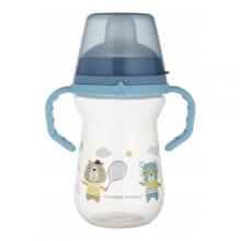 Zdjęcie produktu - CANPOL BABIES Kubek z silikonowym ustnikiem FirstCup BONJOUR PARIS 250ml niebieski
