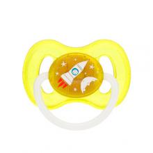 Zdjęcie produktu - Canpol Babies Smoczek uspokajający Space 6-18m ż&oacute;łty, 1 szt.