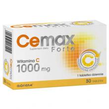 Zdjęcie produktu - CeMax Forte 1g - 30 tabletek Witamina C o stopniowym uwalnianiu 