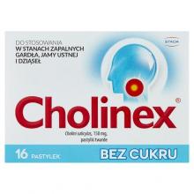 Zdjęcie produktu - CHOLINEX Bez cukru, 16 pastylek USZKODZONE TEKTUROWE OPAKOWANIE