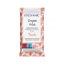 Zdjęcie produktu - CLEANIC Cream&Fresh Chusteczki do rąk Brzoskwinia, 15szt.