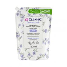 Zdjęcie produktu - Cleanic Cream&Fresh Linen Hipoalergiczne kremowe mydło w płynie do rąk i ciała, 1500 ml