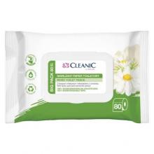 Zdjęcie produktu - Cleanic Nawilżany papier toaletowy z kwasem mlekowym i ekstraktem z rumianku, 80 szt.