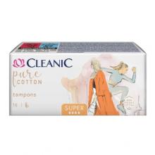 Zdjęcie produktu - Cleanic Pure Cotton Super Tampony, 16 szt.