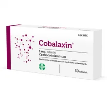 Zdjęcie produktu - Cobalaxin 1 mg, 30 tabletek - do leczenia r&oacute;żnych postaci niedoboru witaminy B12