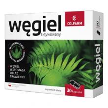 Zdjęcie produktu - Colfarm Węgiel Aktywowany, 30 kaps.