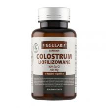 Zdjęcie produktu - SINGULARIS Superior colostrum liofilizowane 30 % Ig G 500 mg, 60kaps.
