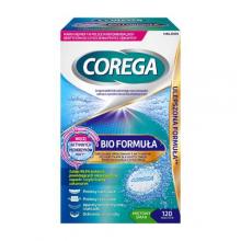 Zdjęcie produktu - Corega Bio Formuła Tabletki do codziennego czyszczenia protez zębowych, 120 szt.
