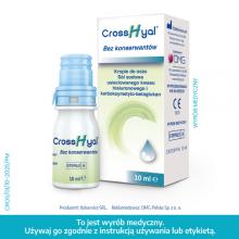 Zdjęcie produktu - CrossHyal Krople do oczu nawilżająco-powlekające, 10ml