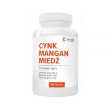 Zdjęcie produktu - Wish Pharmaceutical Cynk mangan miedź, 90 tabl.