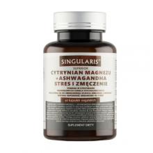 Zdjęcie produktu - SINGULARIS Superior cytrynian magnezu + ashwagandha, 60kaps.